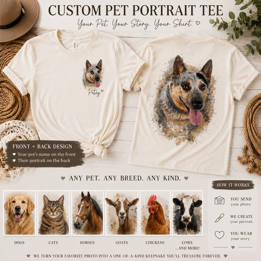 Custom Pet Portrait Tee